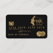 Kreditkarte Gold Hair Stylist gestylt Visitenkarte (Vorderseite)