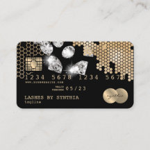 Kreditkarte Gold Honeycomb Diamonds