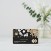 Kreditkarte Gold Honeycomb Diamonds Visitenkarte (Stehend Vorderseite)