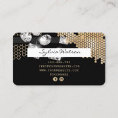 Kreditkarte Gold Honeycomb Diamonds Visitenkarte (Rückseite)