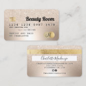 Kreditkarte Gold Metallischer Schönheitsgrad Glitz Visitenkarte (Vorne/Hinten)