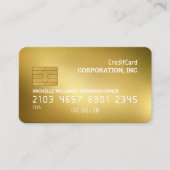 Kreditkarte | Gold Textur Hintergrund Visitenkarte (Vorderseite)