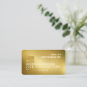 Kreditkarte | Gold Textur Hintergrund Visitenkarte (Stehend Vorderseite)
