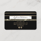 Kreditkarte Gold und Schwarz Visitenkarte (Rückseite)