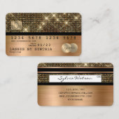 Kreditkarte Gold und Schwarz Visitenkarte (Vorne/Hinten)