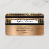 Kreditkarte Gold und Schwarz Visitenkarte (Rückseite)