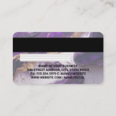Kreditkarte | Gold Violet Marmor Visitenkarte (Rückseite)