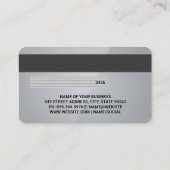 Kreditkarte | Gray Glossy Visitenkarte (Rückseite)