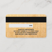 Kreditkarte | Holzpaneel Modernes Muster Visitenkarte (Rückseite)