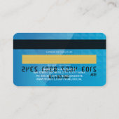 Kreditkarte | Karte der Welt | Geometrisblau (Rückseite)