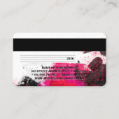 Kreditkarte | Künstlerisch farbenfrohe Paint Strok Visitenkarte (Rückseite)