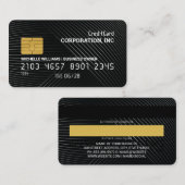 Kreditkarte | Linien Visitenkarte (Vorne/Hinten)