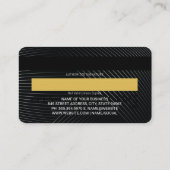 Kreditkarte | Linien Visitenkarte (Rückseite)