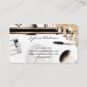 Kreditkarte Makeup Artist Gold Tropfen Visitenkarte (Rückseite)