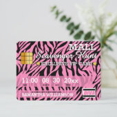 Kreditkarte Mall Scavenger Jagd Party Einladung (Stehend Vorderseite)