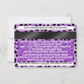 Kreditkarte Mall Scavenger Jagd Party Einladung (Rückseite)