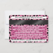 Kreditkarte Mall Scavenger Jagd Party Einladung (Rückseite)