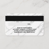 Kreditkarte | Marmortextur Visitenkarte (Rückseite)