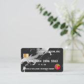 Kreditkarte | Metallic | Marmor Visitenkarte (Stehend Vorderseite)