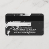 Kreditkarte | Metallic | Marmor Visitenkarte (Rückseite)