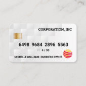 Kreditkarte | Modern-Muster der Weißen Geometrie Visitenkarte (Vorderseite)