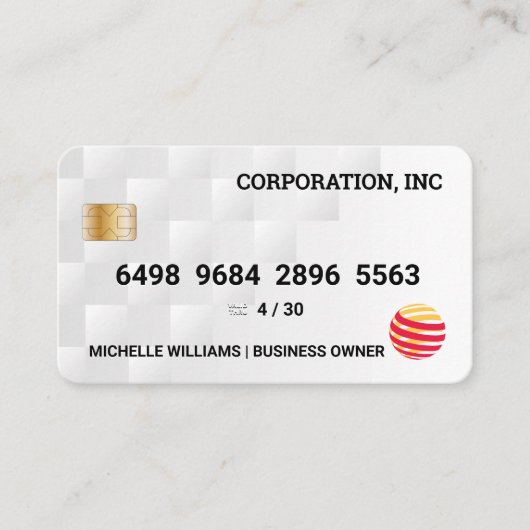 Kreditkarte | Modern-Muster der Weißen Geometrie Visitenkarte (Vorderseite)