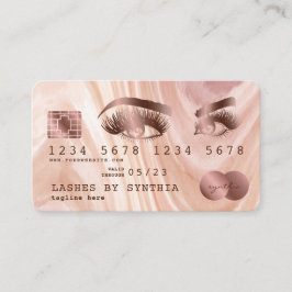 Kreditkarte Moderne rosafarbene Marmor Makeup Arti Visitenkarte