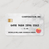 Kreditkarte | Moderner technischer Hintergrund Visitenkarte (Vorderseite)