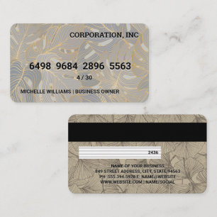 Kreditkarte   Muster der Pflanze   Natur Visitenkarte