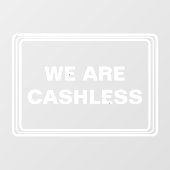 Kreditkarte nur Cashless Business Fensteraufkleber (Blatt)