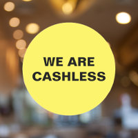 Kreditkarte nur Cashless Business Gelb