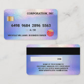 Kreditkarte | Pastellfolie Textur Visitenkarte (Vorne/Hinten)