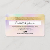 Kreditkarte Perle iridescent ombre Schönheitsmonog Visitenkarte (Rückseite)