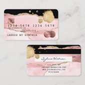 Kreditkarte Rosa rote Rose Gold Visitenkarte (Vorne/Hinten)