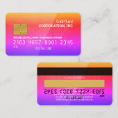 Kreditkarte | Roter Glanz | Karte der Welt (Vorne/Hinten)