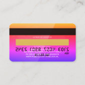 Kreditkarte | Roter Glanz | Karte der Welt (Rückseite)