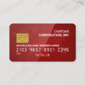 Kreditkarte | Roter Glanz | Karte der Welt (Vorderseite)