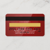 Kreditkarte | Roter Glanz | Karte der Welt (Rückseite)