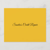 Kreditkarte Schwarz und Gold Flyer (Hinten)