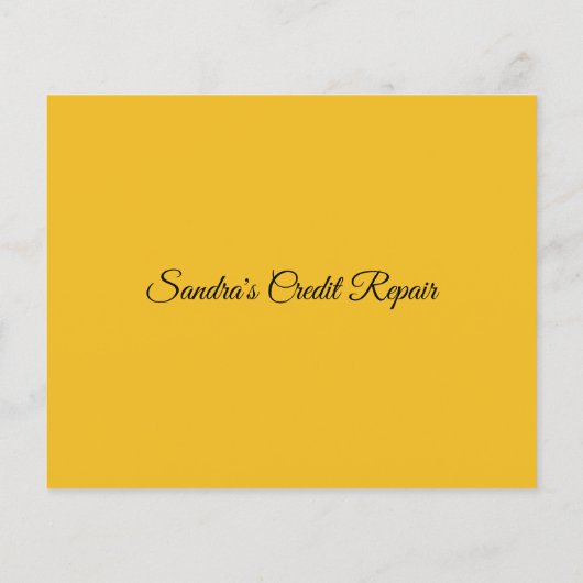 Kreditkarte Schwarz und Gold Flyer (Hinten)