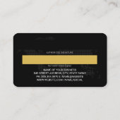 Kreditkarte | Schwarz | Weltkarte Visitenkarte (Rückseite)