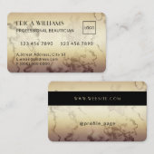 Kreditkarte sieht Imitate goldenen Marmor aus Visitenkarte (Vorne/Hinten)