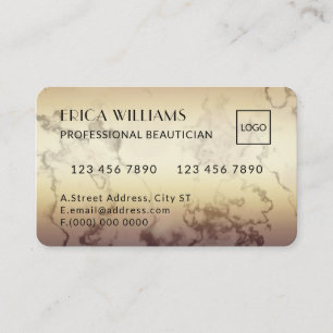 Kreditkarte sieht Imitate goldenen Marmor aus Visitenkarte