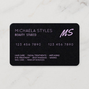 Kreditkarte sieht inspiriert rosa schwarz aus visitenkarte