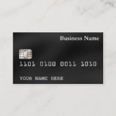 Kreditkarte Stil BUSINESS CARD (zweiseitig) schwar Visitenkarte (Vorderseite)