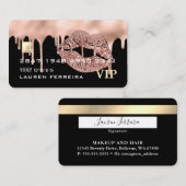 Kreditkarte Stil rosa Tropfen Visitenkarte (Vorne/Hinten)