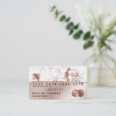 Kreditkarte Stil Rose Gold Haare Stylist Torn Papi Visitenkarte (Stehend Vorderseite)