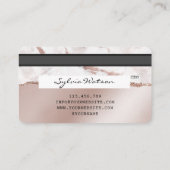 Kreditkarte Stil Rose Gold Haare Stylist Torn Papi Visitenkarte (Rückseite)