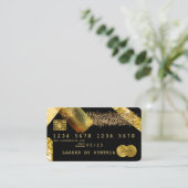 Kreditkarte Stilvoll Gold Foil Brush Visitenkarte (Stehend Vorderseite)