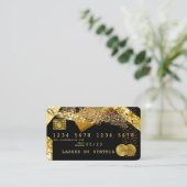 Kreditkarte Stilvoll Gold Foil Brush Visitenkarte (Stehend Vorderseite)